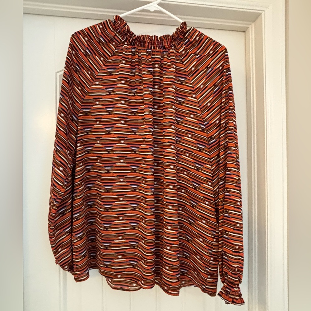 Loft Outlet colorful long sleeve top.  Size L.